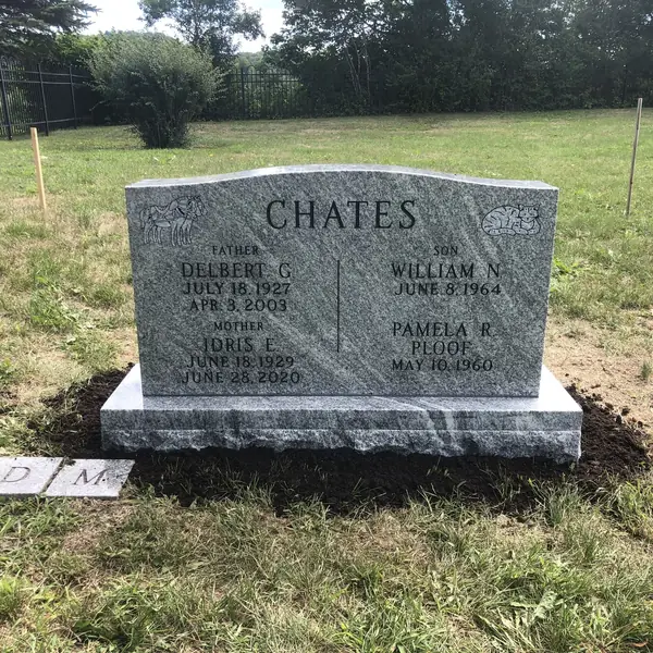 Classic upright granite monument — example 146