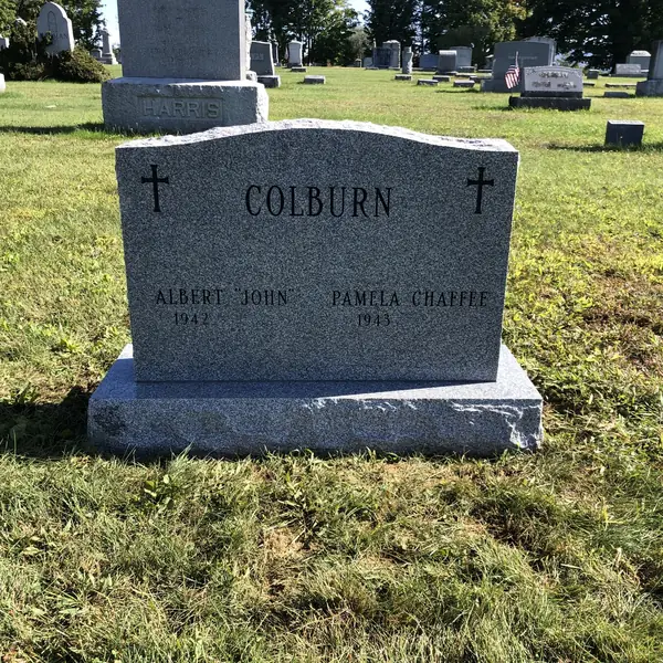 Classic upright granite monument — example 148