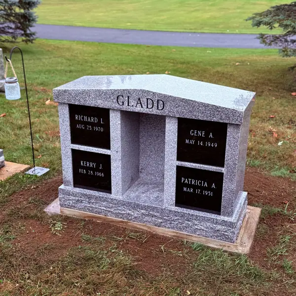 Cremation memorial by Champlain Monuments