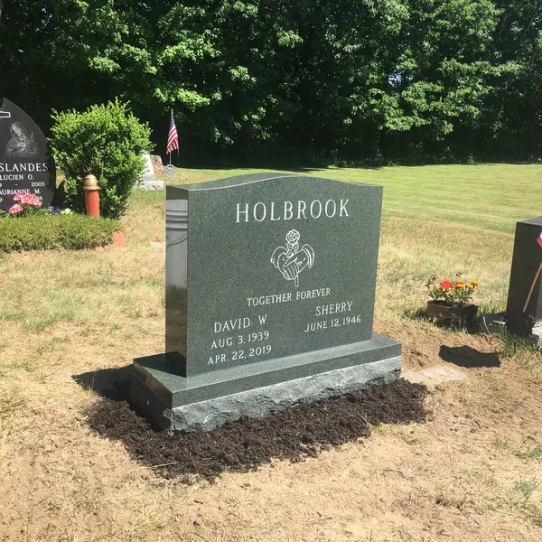 Classic upright granite monument — example 4