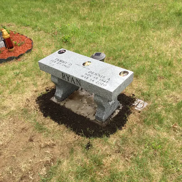 Granite flat bench memorial