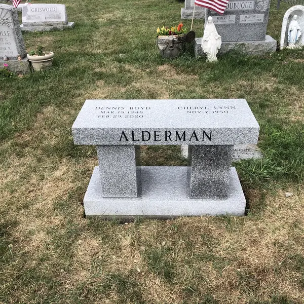 Granite flat bench memorial