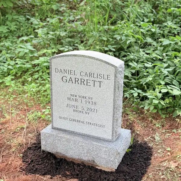 Classic upright granite monument — example 11