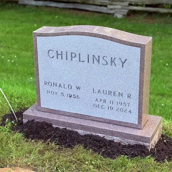 Classic upright granite monument — example 19