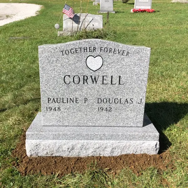 Classic upright granite monument — example 30