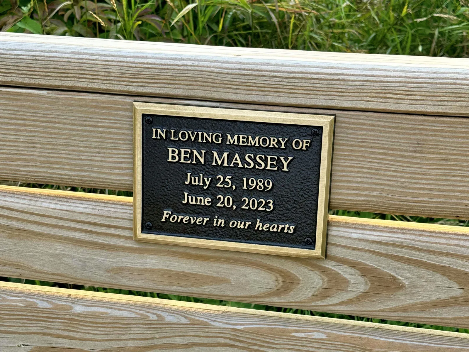 Bronze plaque and related memorial work