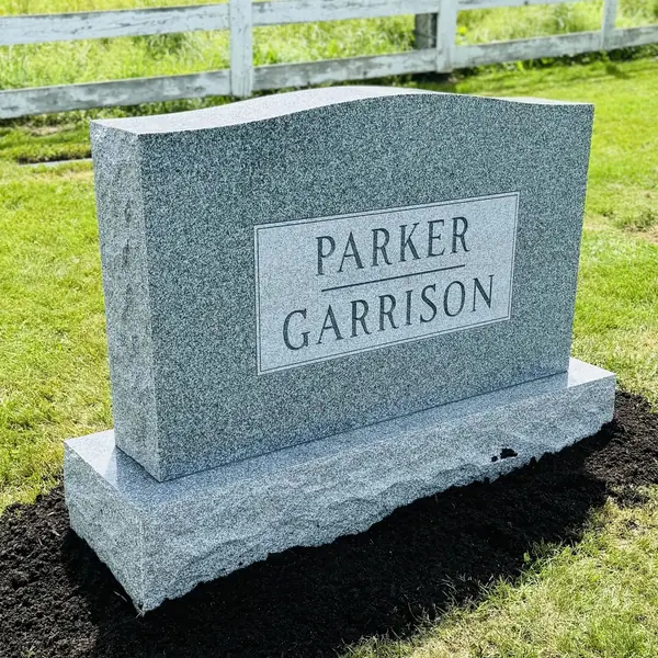Classic upright granite monument — example 41