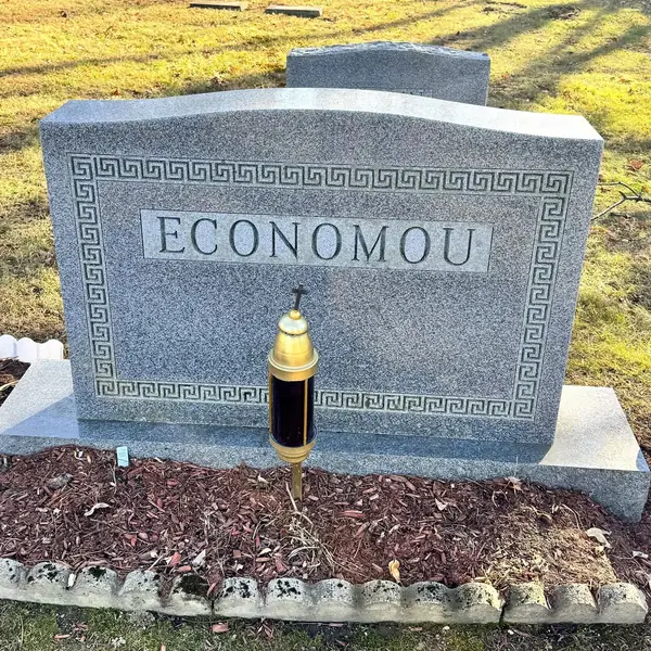 Classic upright granite monument — example 50