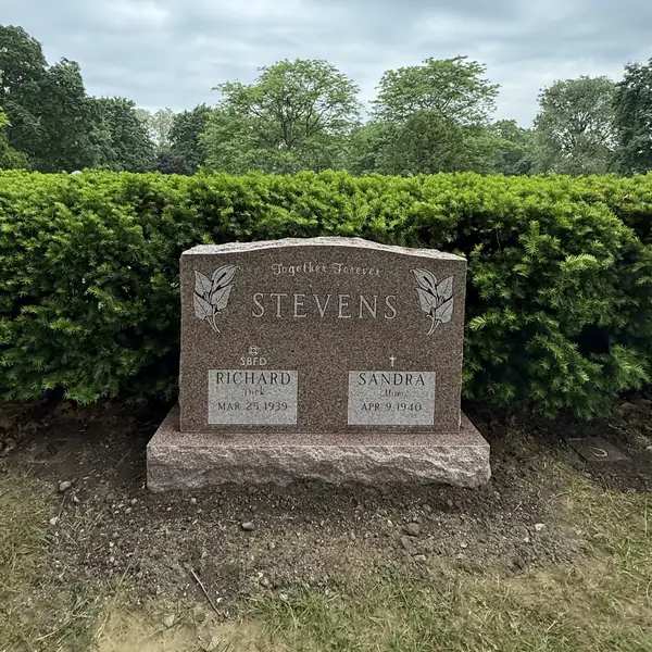Classic upright granite monument — example 52